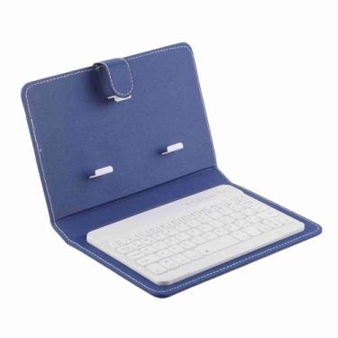 Imagem de Estink Teclado Bluetooth Teclado Sem Fio Portátil Capa de Com Suporte Magnético Removível para Celulares IOS de 4,5 a 6,8 Polegadas (Azul)