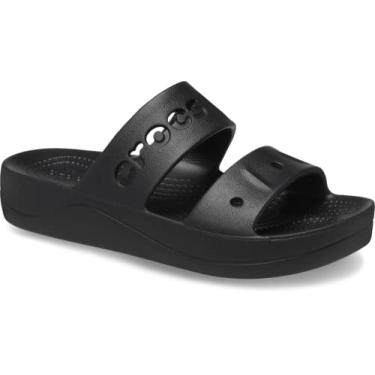 Imagem de Crocs Sandália plataforma feminina Baya, Preto, 34 BR