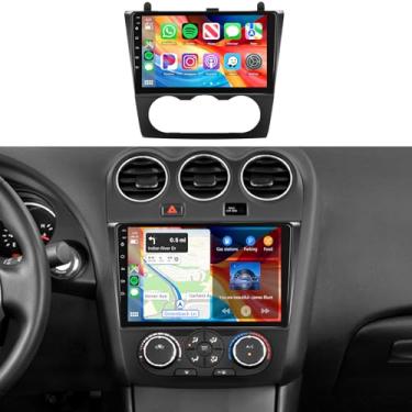 Imagem de Rádio de carro estéreo para Nissan Altima 2008-2012 (manual A/C) 2 + 64G, tela sensível ao toque de 22.9 cm/Android 13/Wireless CarPlay/Android Auto/DSP EQ/Navegação GPS/WiFi/Bluetooth/FM/RDS/SWC/HD