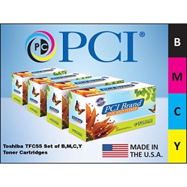 Imagem de Cartucho de toner premium compatível TFC55KCMY-PCI Toshiba preto, magenta, ciano, amarelo 73K 26,5 rendimento