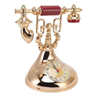 Imagem de YOUTHINK Despertador de Telefone Vintage, Despertadores Relógio de Telefone Temporizador Antigo Alimentado por Bateria para Casa, café, Escritório, Quarto, Sala de Estar, Decoração de Mesa, Alarme