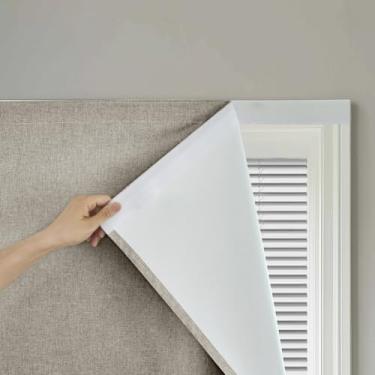 Imagem de Sovtfides Cortina de janela blackout sem perfuração – Tratamento de janela escurecimento de escritório em casa (L 152 x C 212 cm, 1 painel, marrom claro)