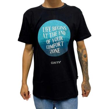 Imagem de Camiseta Couts Clothing Life Begins Masculina - Preto e Azul-Masculino