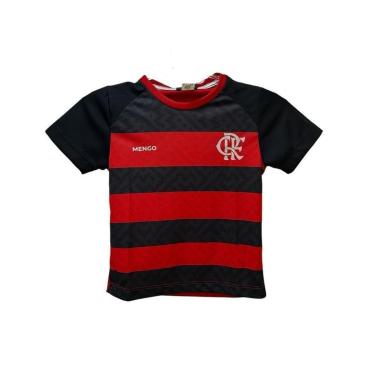 Imagem de Camiseta Braziline Flamengo Principia Infantil - Preto/vermelho-Unissex