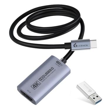 Imagem de Guermok Cartão de captura Switch, transmite e gravação em 4K@60FPS, 1080P@240FPS, 1m, USB 3.0 HDMI para USB-C para streaming, compatível com Pad, Switch 2/1, PS, Quest 3, Mac, PC, OBS