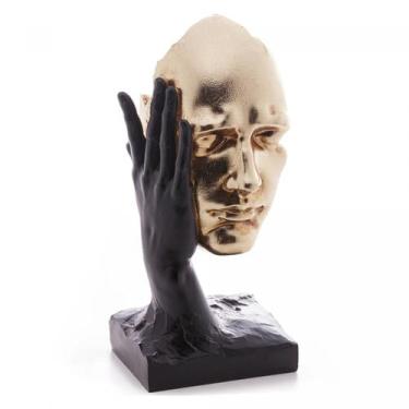 Imagem de Figura Decorativo Face Rosto De Resina 13,5x29,5cm Wolff