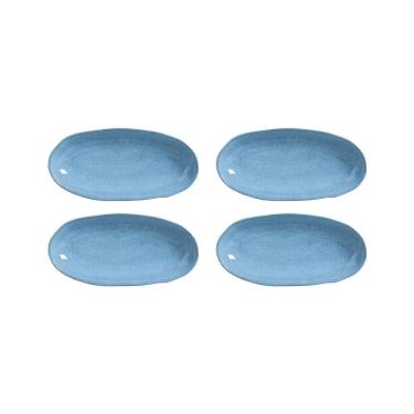 Imagem de Conjunto De Travessas Oval Funda G Porto Brasil Orgânico Azul