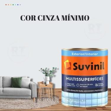 Imagem de Tinta Epóxi Base Água Suvinil Cor Cinza Multissuperfícies Antimofo Lav