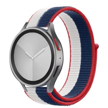 Imagem de SRDRK Pulseira esportiva de nylon para Samsung Galaxy Watch 6/5/pro/4/Classic/Active 2 de 43-47-44 mm 20 mm/22 mm para Huawei Gt 4/2/e/3 (76 Estados Unidos, 22 mm)