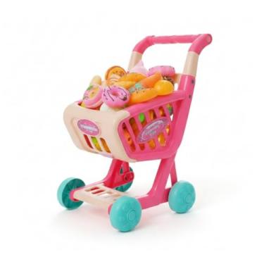 Imagem de Carrinho de Compras Infantil com Acessórios (Rosa)