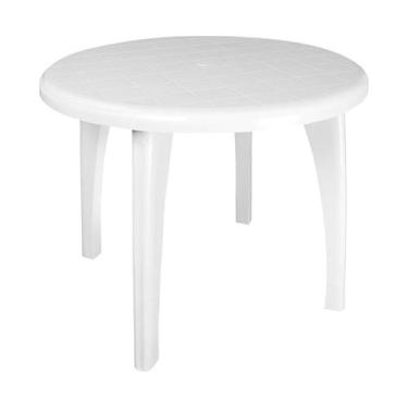 Imagem de Mesa de Plástico Redonda Desmotável Telma Branca - Antares