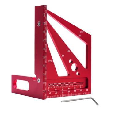 Imagem de Régua de Medição para Marcenaria Atualizada Protractor Liga Alumínio Ângulos Múltiplos 3D Triangular Mitre Engenheiros Carpinteiros Artesanato Desenho - Ferramentas Versáteis Altamente Precisas e Esse