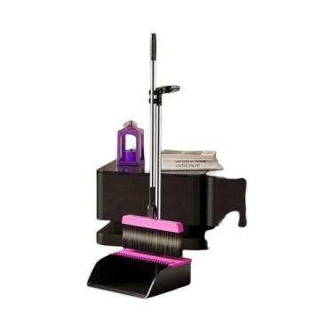 Imagem de Conjunto De Vassoura E Pá Dobrável, Pá Grossa Com Cerdas Macias Que Nã