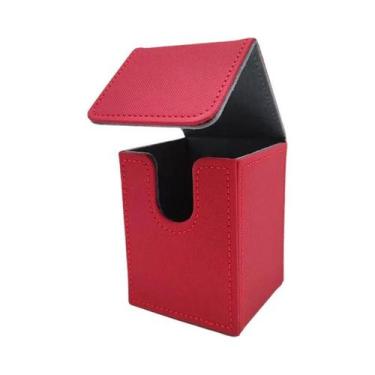 Imagem de Caixa De Armazenamento Para Cartas De Jogo TCG Em Couro PU Com Capacid