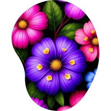 Imagem de Mouse Pad Ergonômico Gota Floral Colorido Pétalas Coração 7