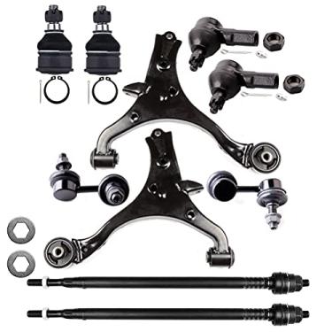 Imagem de ASAPE Kit de suspensão de 10 peças - Serve para 2001-2005 para Acura EL 2001-2005 para Honda Civic, inclui - Braço de controle inferior dianteiro extremidade interna da haste de direção extremidade da