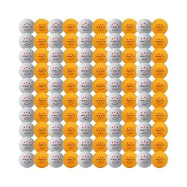 Imagem de Bolas De Tênis De Mesa Huieson 3 Estrelas Brancas E Amarelas G40+ ABS 