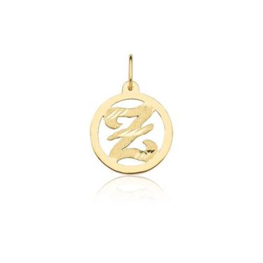 Imagem de Pingente Medalha Letra Z Ouro 18k Puro - MAEHLER Arte Em Joias, Dourad