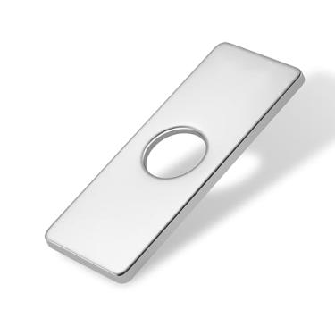 Imagem de Tampa de furo de torneira de pia de 6 pol, escudo de placa de deck para torneira de cozinha - tampa de furo de pia, placas de cobertura de encanamento, placa de deck de 15 cm para torneira de puxar