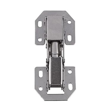 Imagem de 10 peças dobradiças de mola em forma de ponte de 7,6 cm dobradiças de porta de armário sem furo de perfuração dobradiças de armário de cozinha