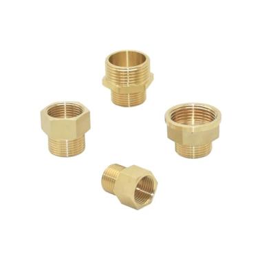 Imagem de Conector de rosca de latão 1 polegada para 3/4 1/2 macho fêmea redutor conector de tubo de água acessórios de cobre 1 peça WWECCQIJ (marrom)