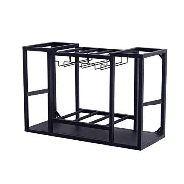 Imagem de Prateleiras de parede para sala de estar Suporte de vinho montado na parede Prateleiras flutuantes para prateleiras montadas na cozinha (Cor: Dourado Tamanho: Tamanho livre) (Tamanho livre) (tamanho