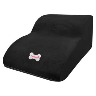 Imagem de Ｂｅｓｇａ Escada multifuncional de 2 níveis para cães, antiderrapante, com rampa para filhotes, ideal para animais de estimação de pequeno porte em ambientes, Preto
