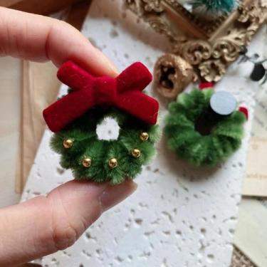 Imagem de Imãs De Geladeira Em Forma De Guirlanda De Natal Kawaii, Magnéticos De