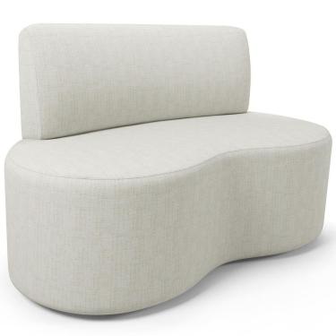 Imagem de Sofá 2 Lugares Orgânico Para Sala De Estar Living Larissa L02 Linho Cru - Lyam Decor