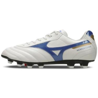 Imagem de Chuteira de Campo Masculina Mizuno Morelia Classic MD, Branco, 38