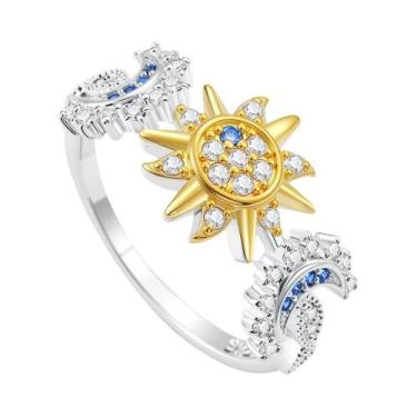 Imagem de Anel Feminino De Prata Esterlina 925 Com Mini Snoopy, Diamante Rosa De