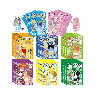 Imagem de Adesivos De Quebra-Cabeça Da Família Bluey, 8 a 16 Folhas, DIY Para Te