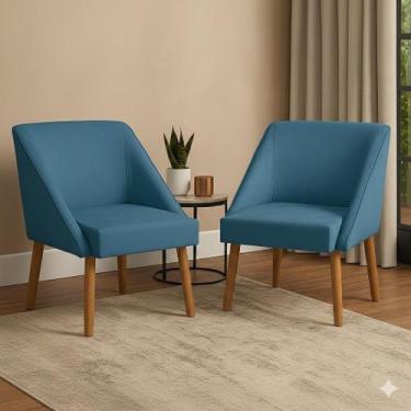 Imagem de Kit 02 Cadeira Decorativa Liz Suede para Sala salão recepção . - SONHO