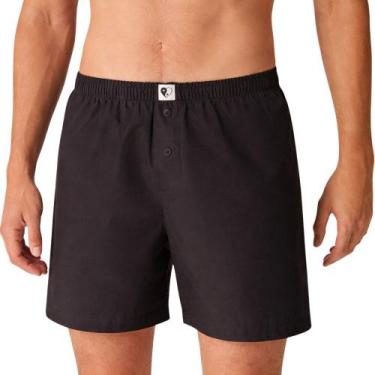 Imagem de Cueca Samba-canção Hering com Botão, Hrgn10, Preto, XG