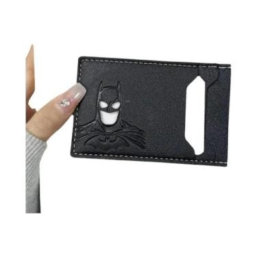Imagem de Porta-Cartões De Identidade Em Couro Com Design De Máscara De Super-He