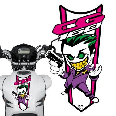 Imagem de Adesivo Faixa Gravata Sem Resina Moto Cg 150/160 Coringa Rosa Cor Cg 160