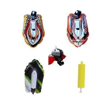 Imagem de Brinquedo Bote Inflável Á Corda Barco Água Piscina Praia