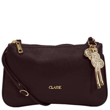 Imagem de Bolsa Classe Couro Legitimo Feminina Transversal 3262 - Bolsas Classe,