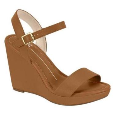 Imagem de Sandália Feminina Anabela Camel Moleca 5411.1502-Feminino