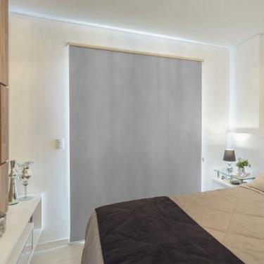Imagem de Persiana Rolo (2,80Larg. x 2,25Alt.) Blackout Cinza - Vogaflex, 0