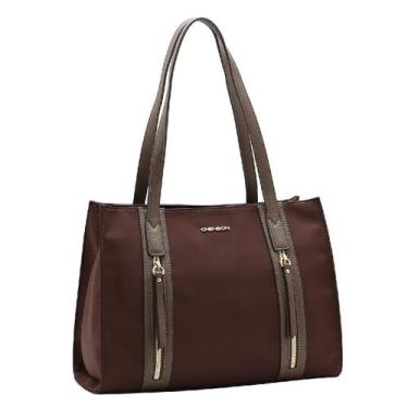 Imagem de Bolsa Feminina Chenson Microfibra Alça Ombro Média, Café cg85450