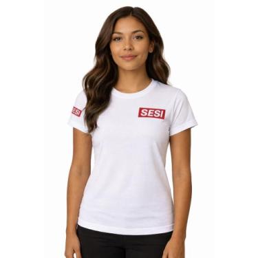 Imagem de Baby Look Feminina Uniforme Escolar Do Sesi - NoBrand, Branco, P