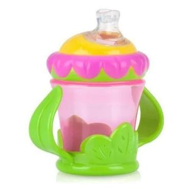 Imagem de Copo De Treinamento Com Bico E Alça 210ml Flor Nuby, Verde