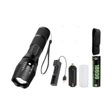 Imagem de Lanterna LED T6 À Prova d'Água De Alta Potência Com 5 Modos Zoom Alumí