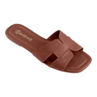 Imagem de Rasteira Santinelli Casual - Feminino - Marrom-Feminino