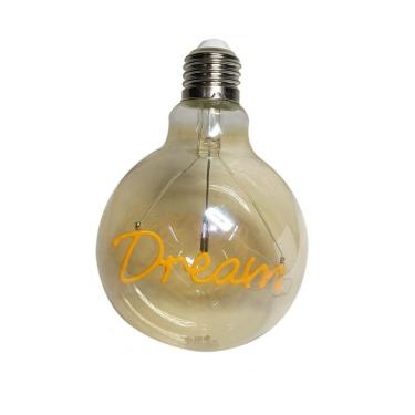 Imagem de Lampada Led Mensagem Dream Vintage 4w Branco Quente Casa