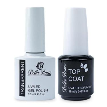 Imagem de Esmalte Em Gel Renda Transparente + Top Coat, Bella Rosa