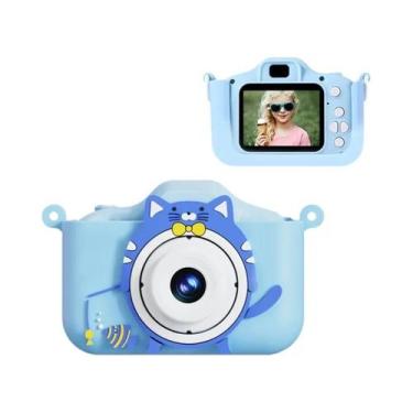 Imagem de Câmera Mini HD 1080P Para Crianças Em Formato De Gato Com Capa De Sili