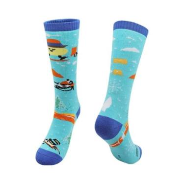 Imagem de Meias De Algodão Grossas E Quentes Para Crianças E Jovens, Para Esqui,