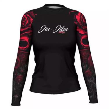 Imagem de Rash Guard Feminina Red Jiu Jitsu Manga Longa Atlética, P
